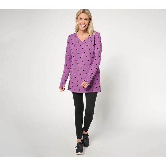 Cuddl Duds Women's Plus Sz Sleepwear 3X Regular Comfortwear Tunic Purple A650931 - Picture 1 of 4